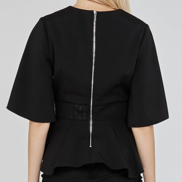 NWT Acler Beasley black peplum top - US 4 / Small - Picture 4 of 7